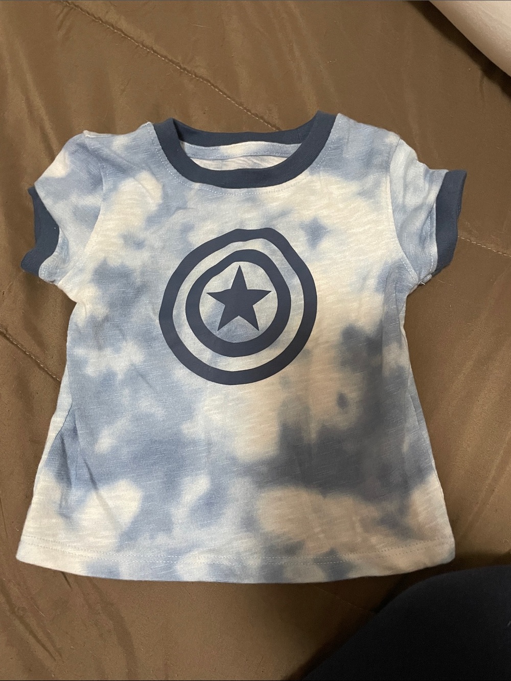Marvel Light Blue and Navy Infant Tee